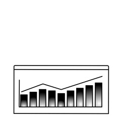 vector illustration infographic icon. Board with diagrams, arrows, growth, marketing, revenue, analytics, layout, business. Data analysis concept