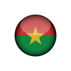 Fototapeta premium Burkina Faso Flag Circle Button Vector Template