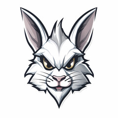 Mascot logo Rabbit white background