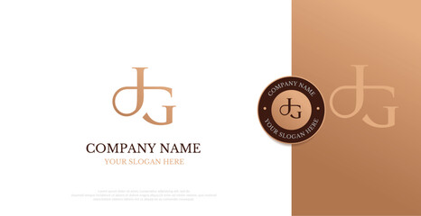 Initial JG Logo Design Vector