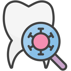 tooth bacteria examination color