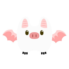 white cute bat