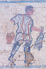 dating from the first century this ceramic figure and motifs of roman origin found at the the conimbriga ruins portugal