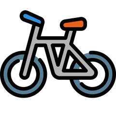 bicycle filled outline icon