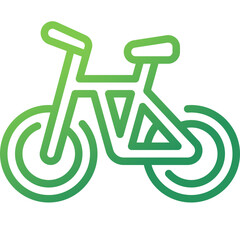 bicycle gradient line icon