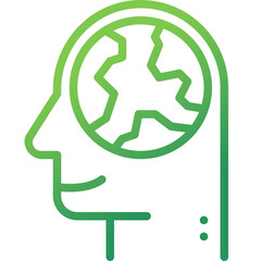 earth gradient line icon