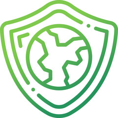protect the planet gradient line icon