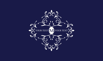 Luxury initial letter M logo concept. Monogram vector illustration