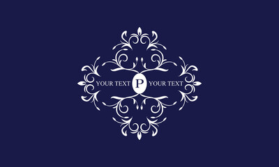 Luxury initial letter P logo concept. Monogram vector illustration