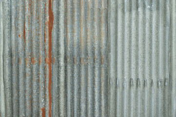 Rusty Corrugated metal sheet background and texture.