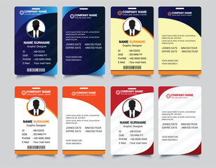 ID card design bundle, Simple business Id card design template, school and Employee ID Card Design Template, Unique, corporate, Abstract professional id card design templates for Employee and others,