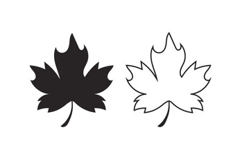 Vector image - maple leaf. Icon. Nature