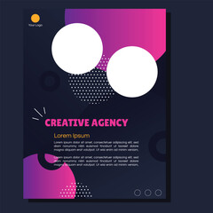 Corporate Business Flyer poster pamphlet brochure cover design layout background, two colors
scheme, vector template in A4 size - Vector