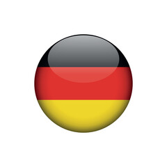 Germany Flag Circle Button Vector Template