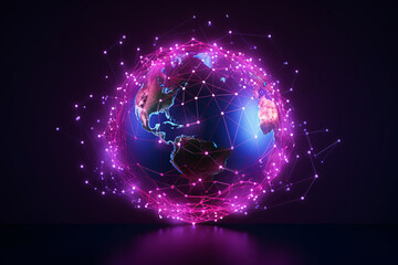 Web3 - Web3.0 - New version of the website using blockchain technology, cryptocurrency and NFT. Generative AI.