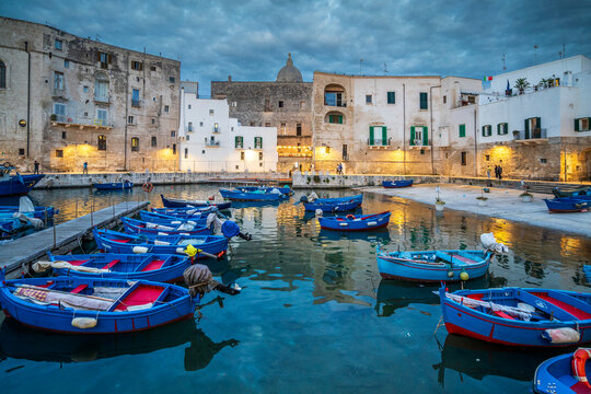The old harbour view in Monopoli Town in Italy