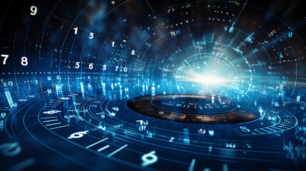 Time concept with clock face on dark background ai generated