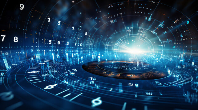 Time concept with clock face on dark background ai generated