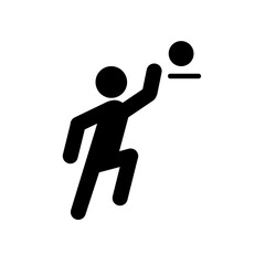 basketball, basketball player - vector icon, symbol, pictogram