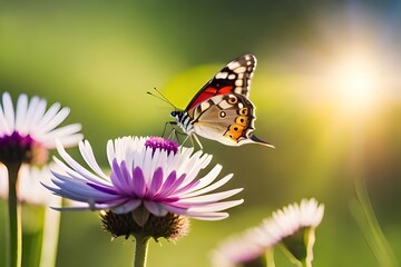 Obraz premium butterfly on a flower