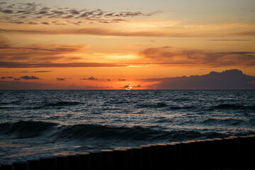 Sunset baltic sea