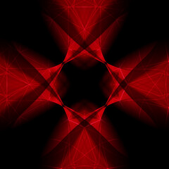 glowing red square format glowing geometric pattern and repeating design