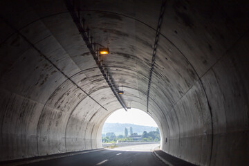 exiting a tunnel with light at the end