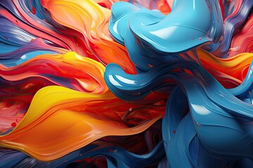Obraz premium Colorful organic 3d background. Abstract wallpaper design.