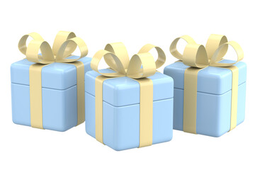 3D gift box. 3D illustration.