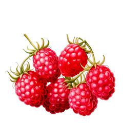 Water color raspberry illustration png clip art
