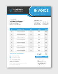 Professional and modern invoice template. Modern and creative invoice layout.
Invoice template design for your company business.
