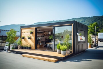 Container House innovative eco friendly design. tiny portable house for sustainable living.