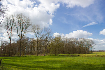 German countryside landscape, Lower Rhine Region, Germany