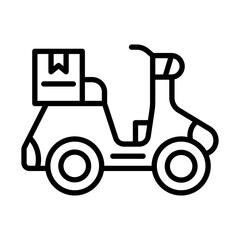 Delivery Bike Icon Design