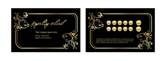 loyalty card in luxury vintage style