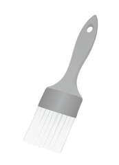 Grey paint brush. vector illustration