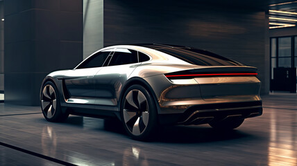 Fototapeta premium The future of electric car.generative AI