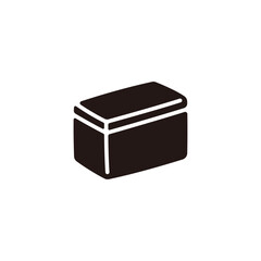 Castella icon.Flat silhouette version.
