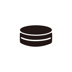 Imagawayaki icon.Flat silhouette version.