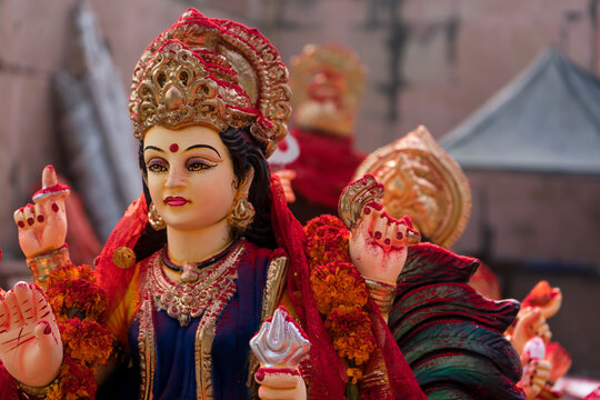The goddess Durga maa statue.