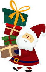 santa claus with gifts