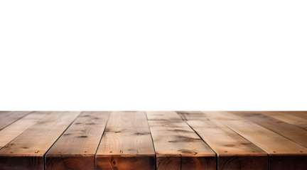 empty wooden table top isolated