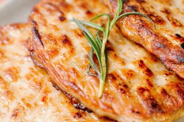 tteokgalbi, korean Grilled Short Rib Patties, Minced beef rib meat seasoned with garlic and soy sauce, molded around the bone and chargrilled while brushing with a soy sauce mixture.