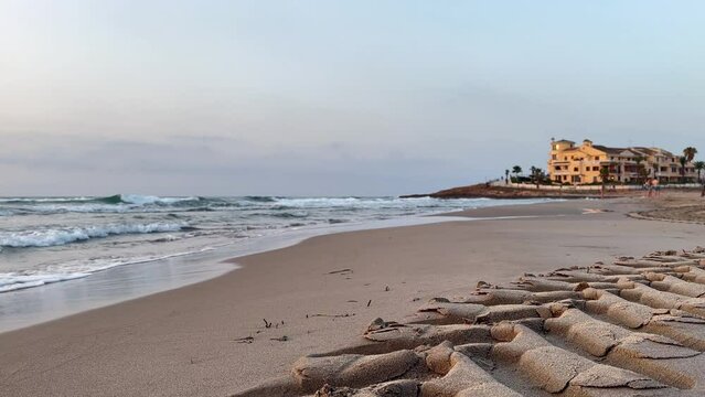 Playa La Zenia / Cala Bosque in La Zenia. Beach in a summer morning. Costa blanca, orihuela costa, playa flamenca.