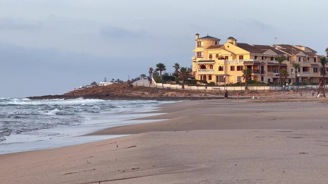 Playa La Zenia / Cala Bosque in La Zenia. Beach in a summer morning. Costa blanca, orihuela costa, playa flamenca.