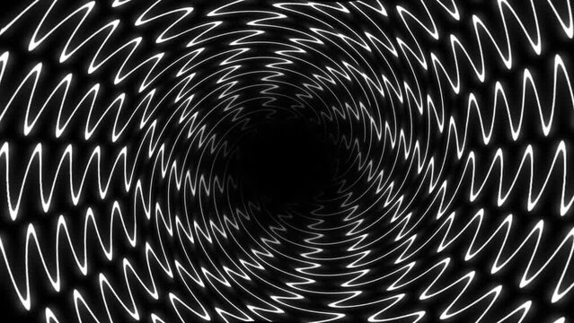 abstract spiral zig zag tunel animation background 