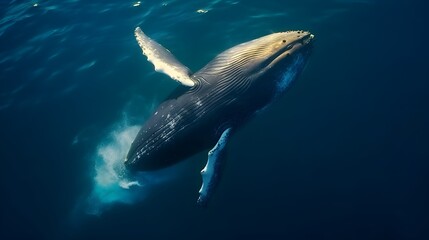 Fototapeta premium Imposante Größe: Der gewaltige Blauwal