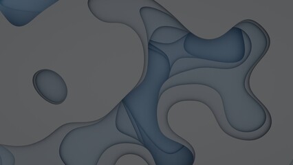 Flat 3d layers in gray blue colors - abstract modern background for presentations