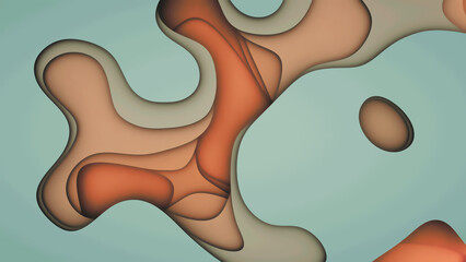 Flat 3d colorful layers - abstract modern art background with mesmerizing effect