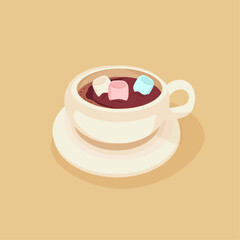 cup of cacao with marshmallows